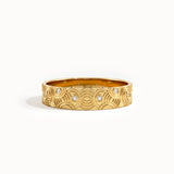Circle Waves Wedding Band in Gold - BRENNMORE 