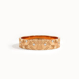 Circle Waves Wedding Band in Gold - BRENNMORE 