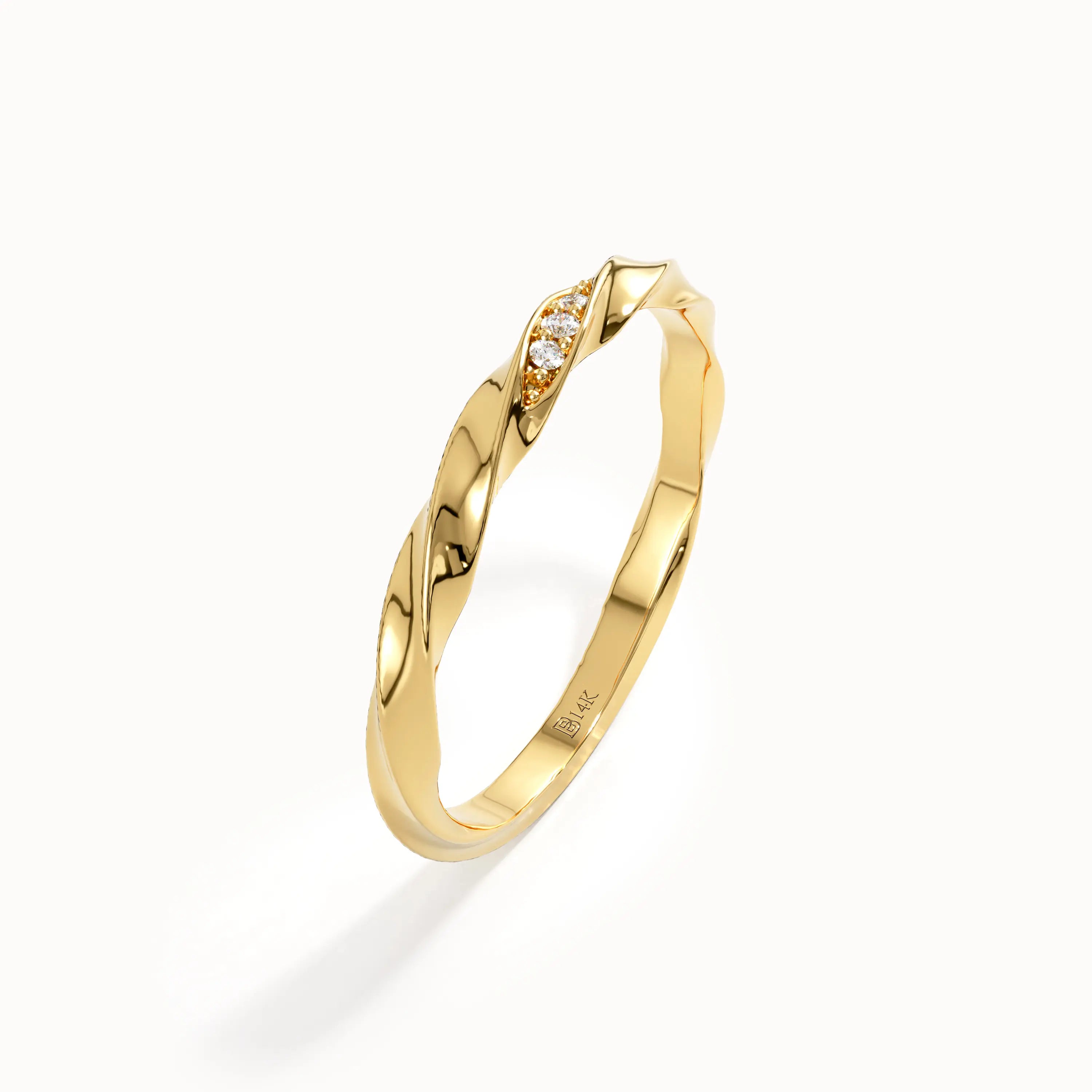 Pave Twist Wedding Band - BRENNMORE 