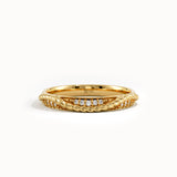 Ups and Downs Pave Lab Diamond Wedding Band - BRENNMORE
