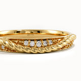 Ups and Downs Pave Wedding Band - BRENNMORE 