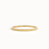 Slim Textured Gold Wedding Band