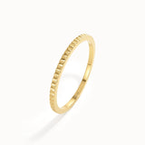 Slim Textured Gold Wedding Band