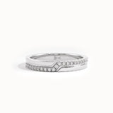 Pave Zigzag Gold Wedding Band - BRENNMORE