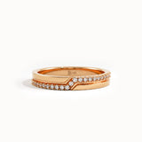 Pave Zigzag Gold Wedding Band - BRENNMORE
