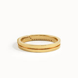 Pave Zigzag Gold Wedding Band - BRENNMORE 