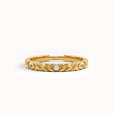 Minimalist Wheat Wedding Band