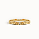 Minimalist Wheat Wedding Band - BRENNMORE 