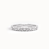 Minimalist Wheat Wedding Band - BRENNMORE 