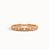 Minimalist Wheat Wedding Band - BRENNMORE 