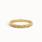 Minimalist Wheat Wedding Band