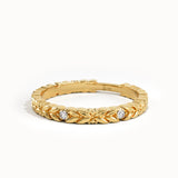 Minimalist Wheat Wedding Band - BRENNMORE 