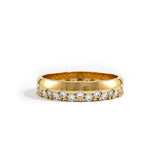 Pave Cluster Wedding Band in Gold