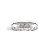 Pave Cluster Wedding Band in Gold
