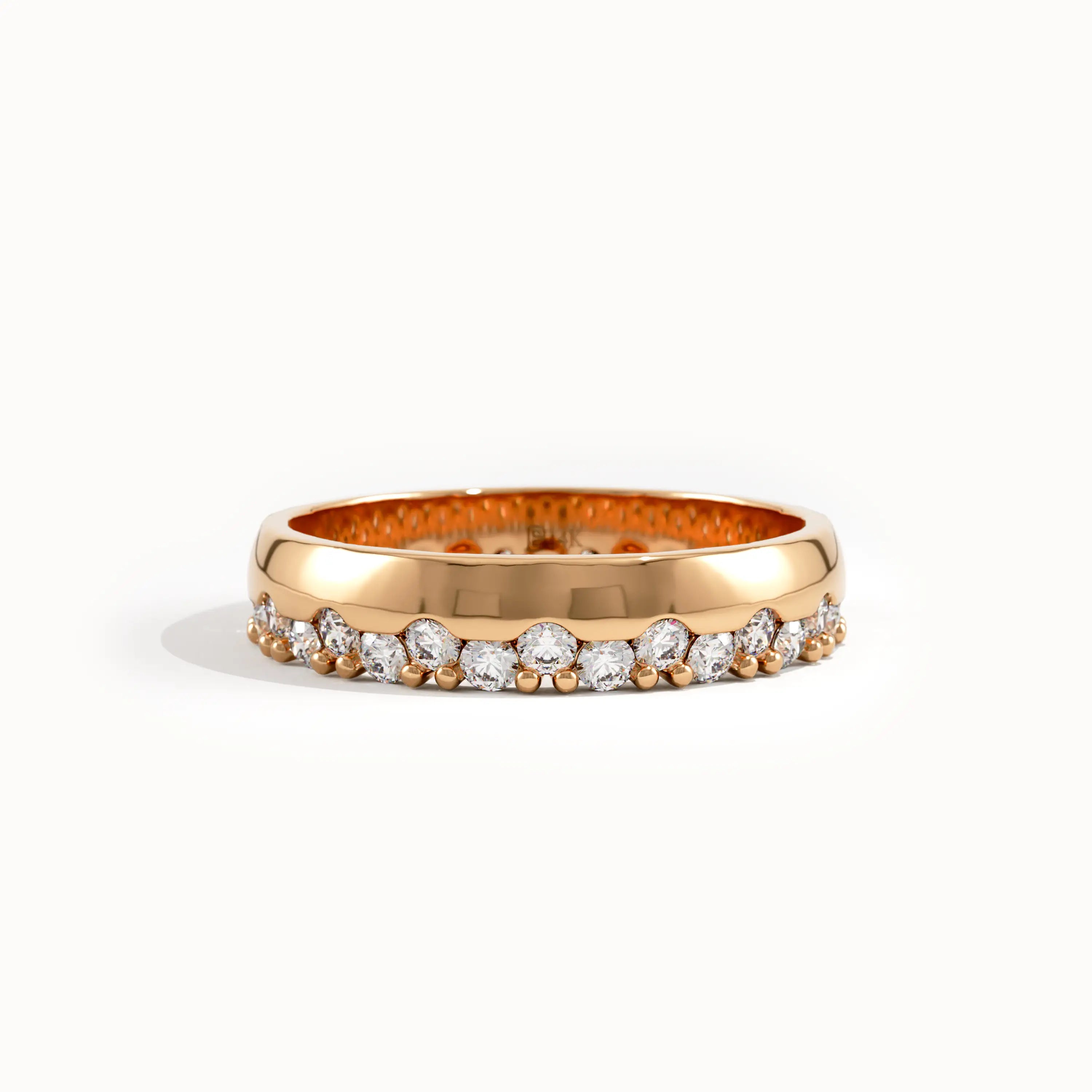 Pave Cluster Wedding Band in Gold - BRENNMORE