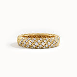 Half Eternity Twisted Wedding Band