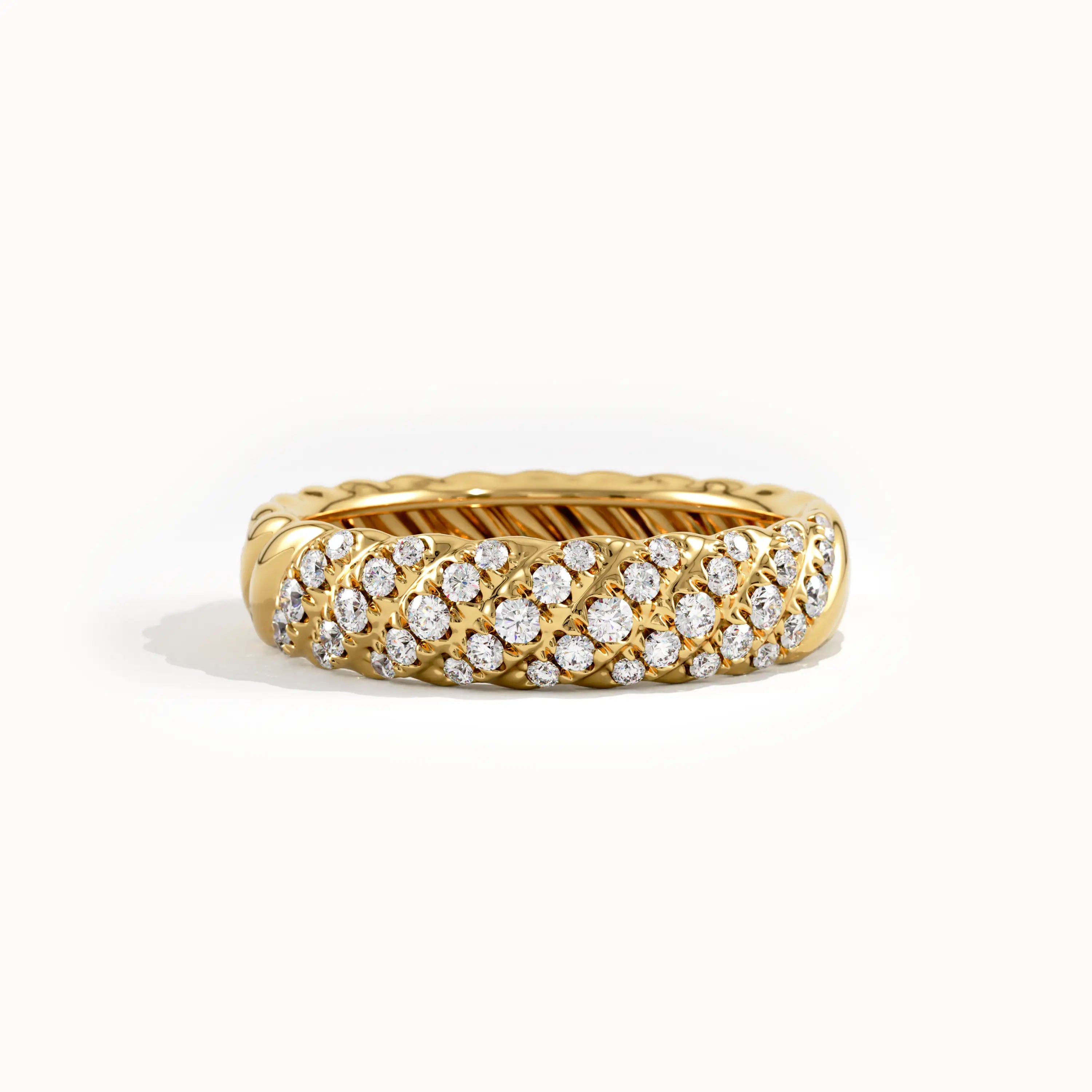 Half Eternity Twisted Wedding Band - BRENNMORE 