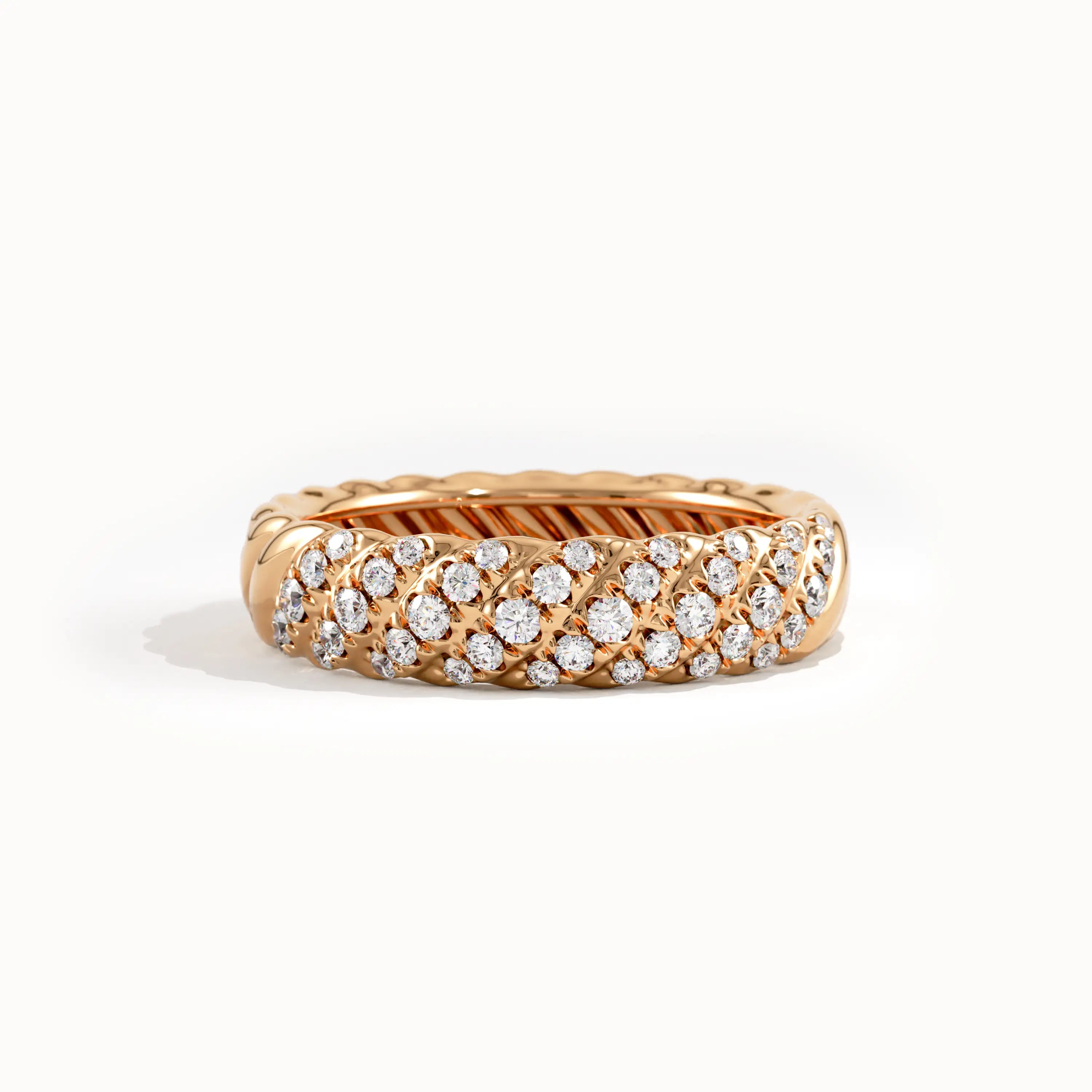 Half Eternity Twisted Wedding Band - BRENNMORE 