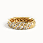 Half Eternity Twisted Wedding Band - BRENNMORE 