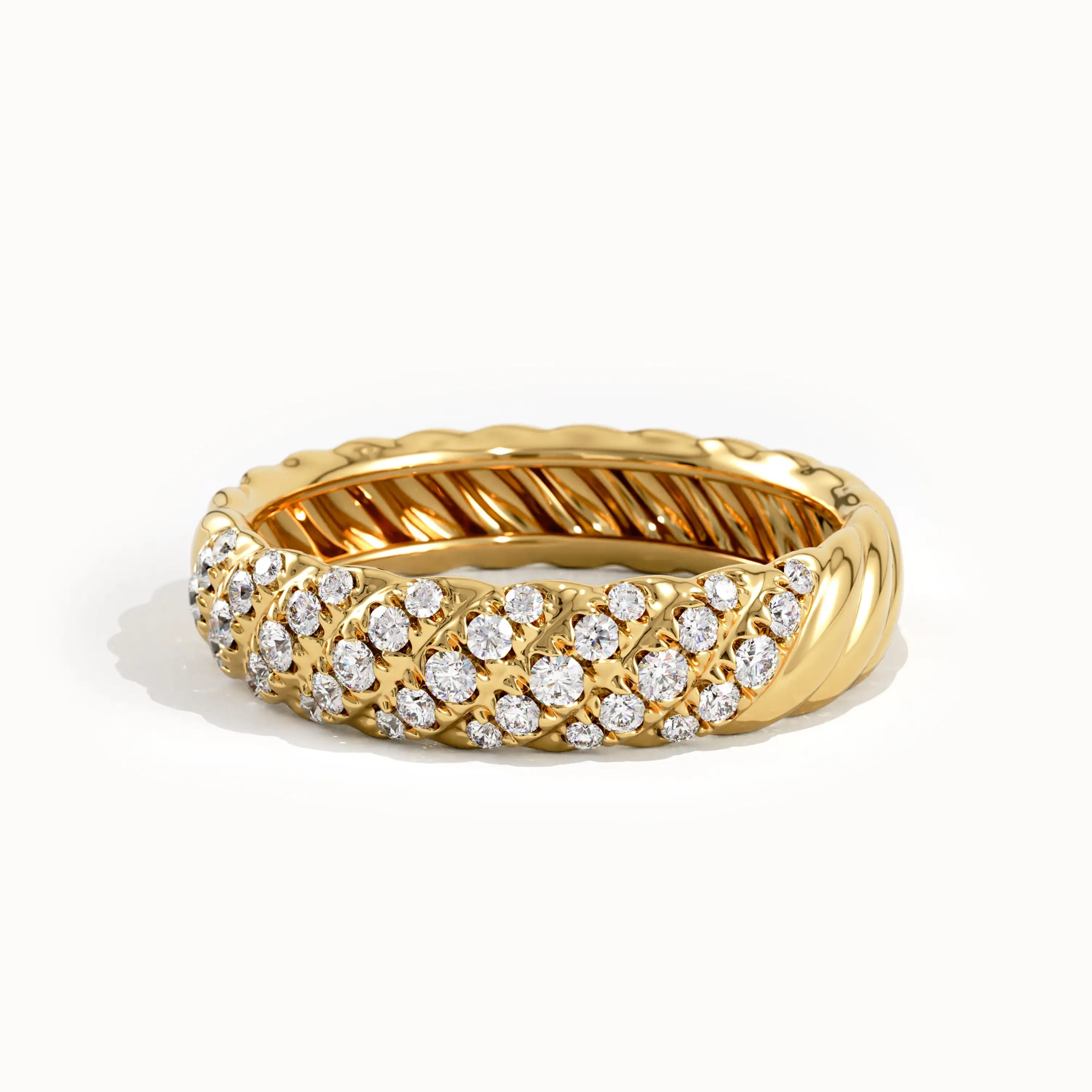 Half Eternity Twisted Wedding Band - BRENNMORE 