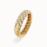 Half Eternity Twisted Wedding Band - BRENNMORE 