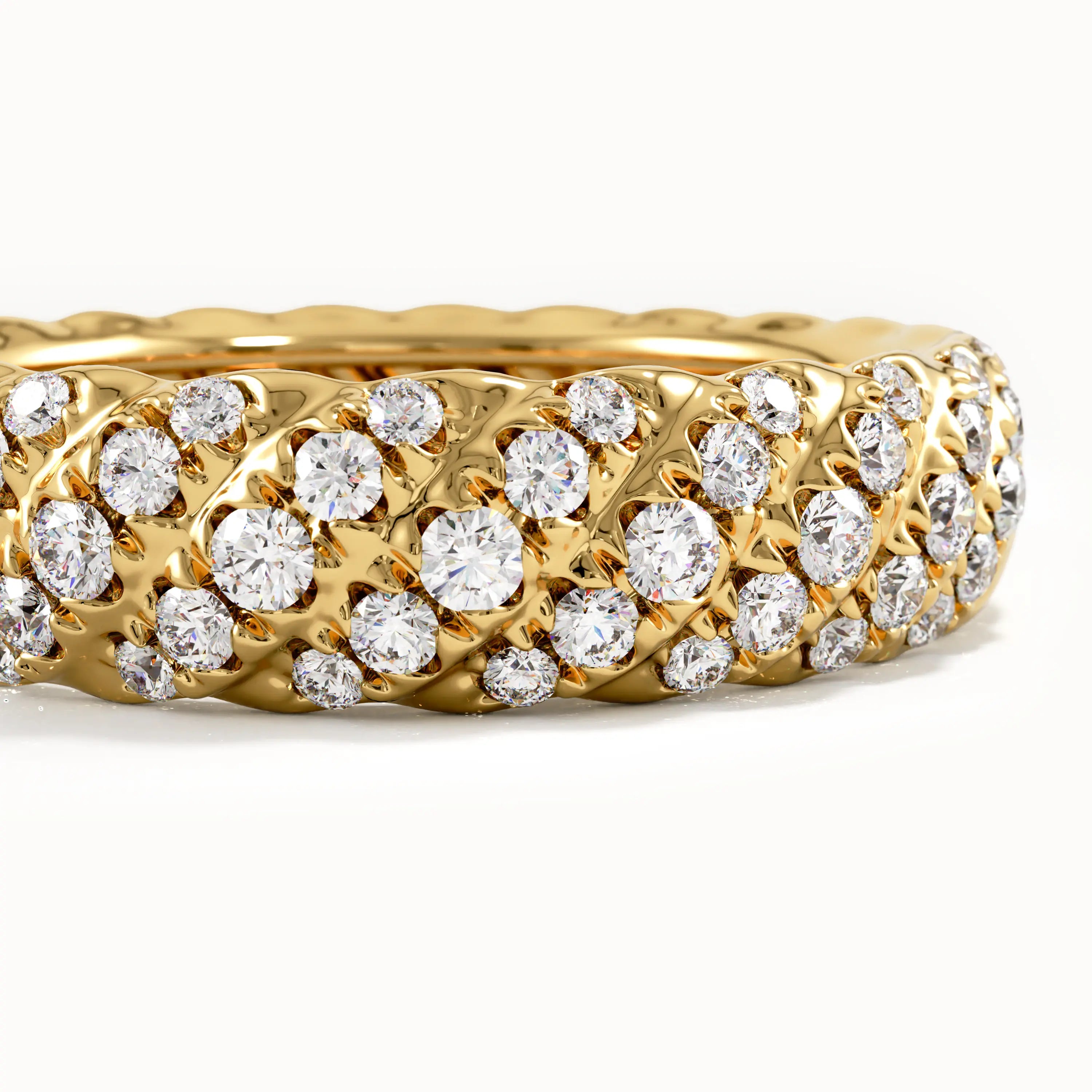 Half Eternity Twisted Wedding Band - BRENNMORE 