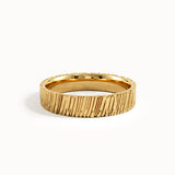 Textured Wedding Band with Bezel Trio - BRENNMORE 