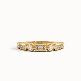 Half Eternity Bezel Wedding Ring