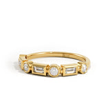 Half Eternity Bezel Wedding Ring