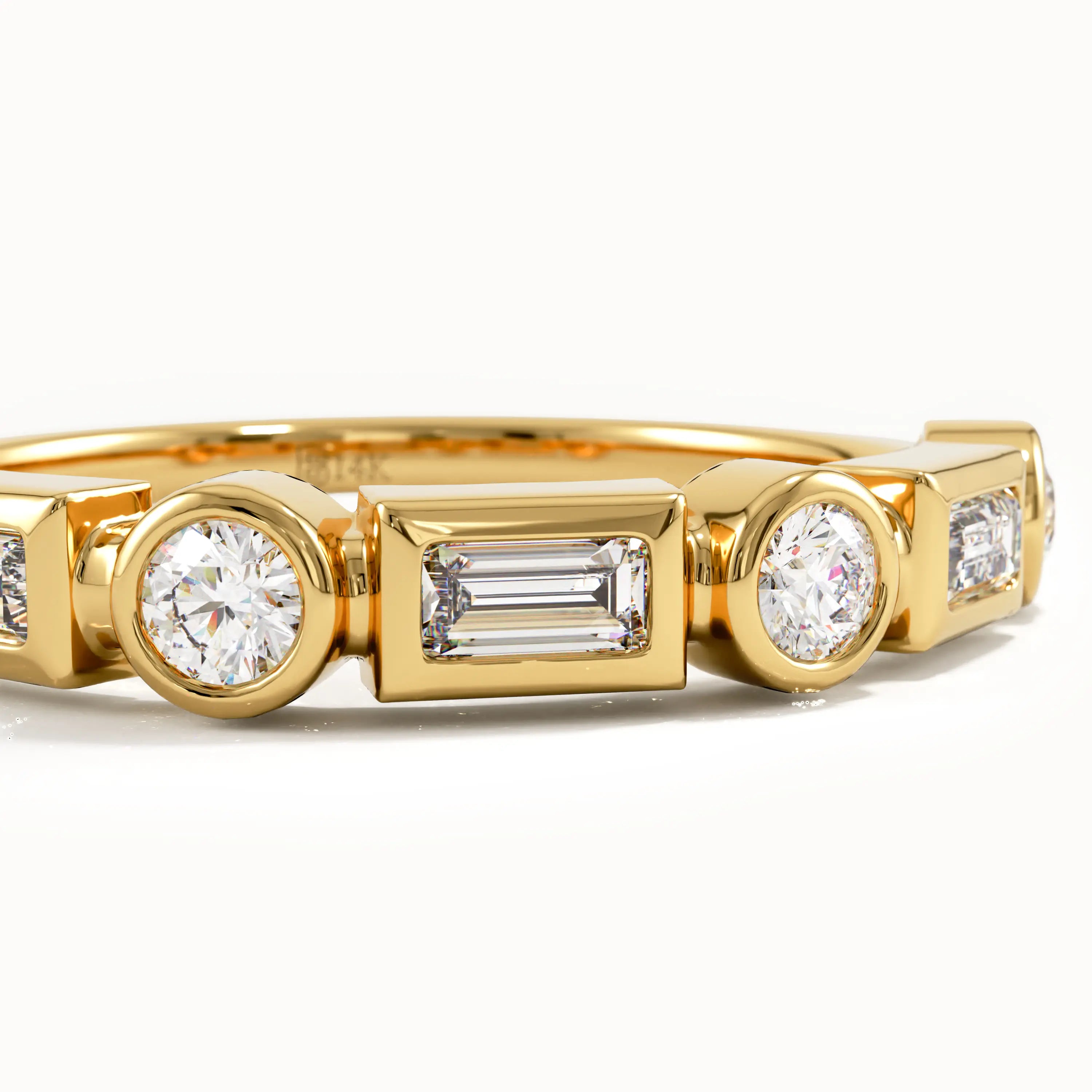 Half Eternity Bezel Wedding Ring - BRENNMORE 