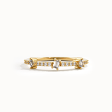 14k Gold Tiny Baguette Wedding Ring - BRENNMORE