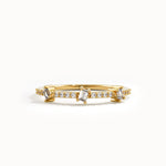 14k Gold Tiny Baguette Wedding Ring - BRENNMORE 
