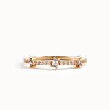 14k Gold Tiny Baguette Wedding Ring - BRENNMORE