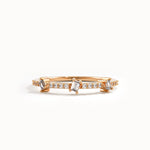 14k Gold Tiny Baguette Wedding Ring - BRENNMORE 