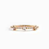 14k Gold Tiny Baguette Wedding Ring - BRENNMORE 