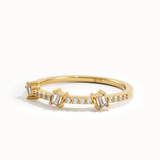 14k Gold Tiny Baguette Wedding Ring - BRENNMORE