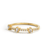 14k Gold Tiny Baguette Wedding Ring