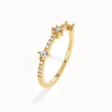 14k Gold Tiny Baguette Wedding Ring - BRENNMORE