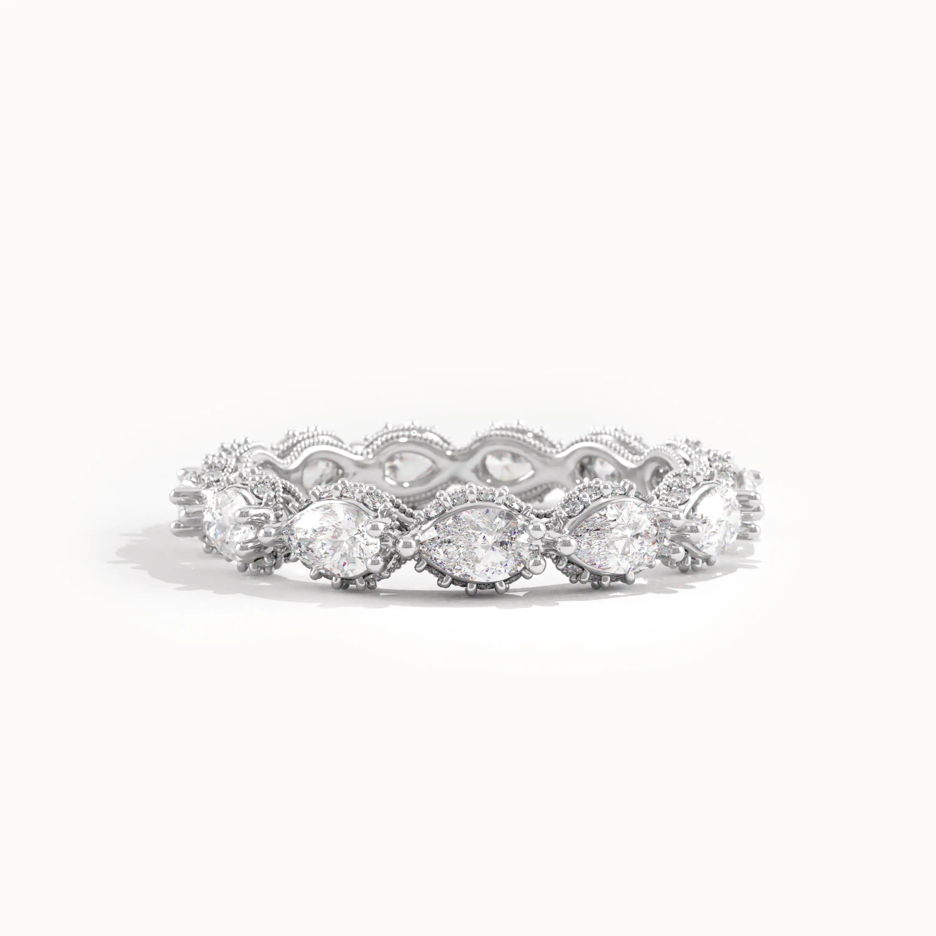 Pear Eternity Unique Gold Wedding Ring - BRENNMORE