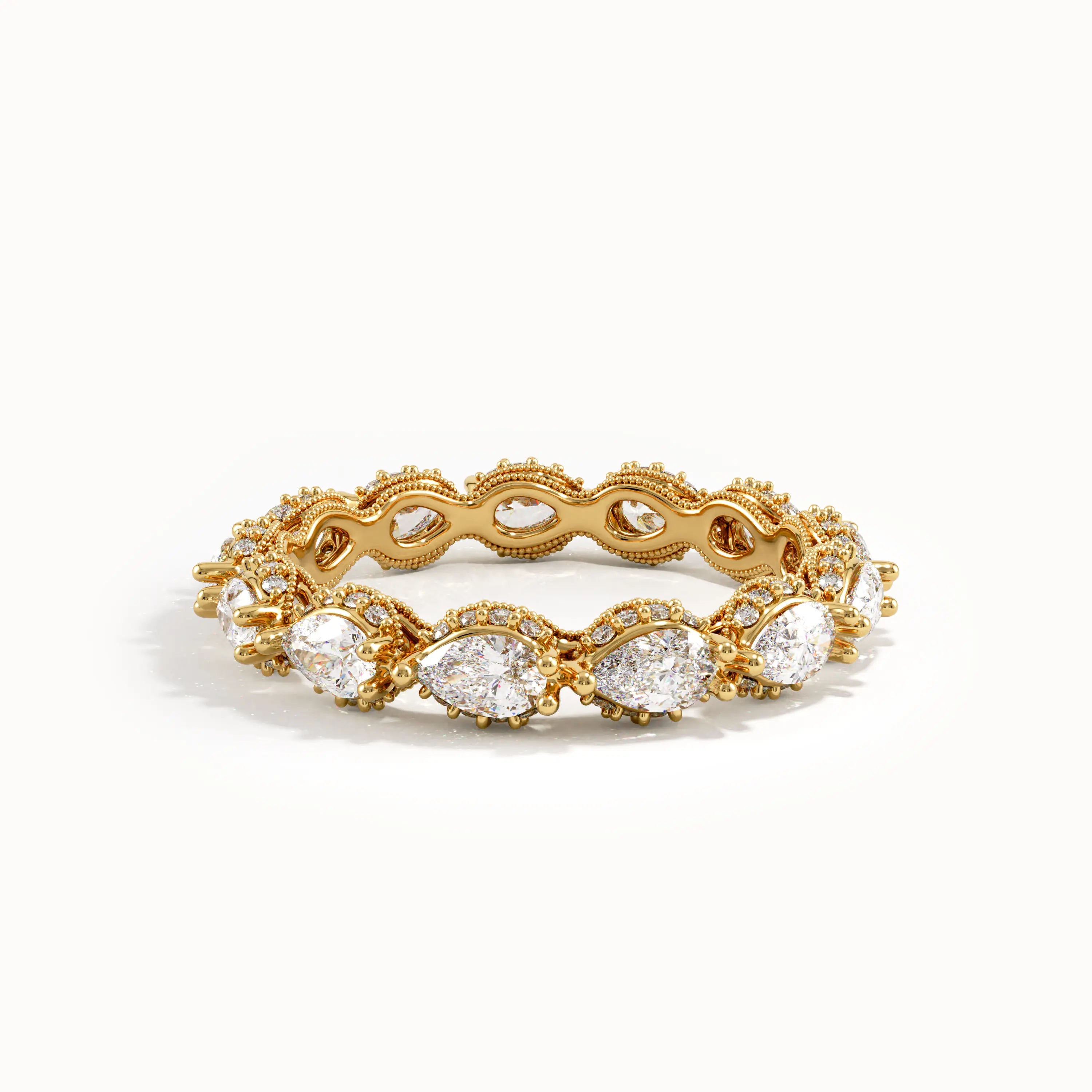Pear Eternity Unique Wedding Ring - BRENNMORE 