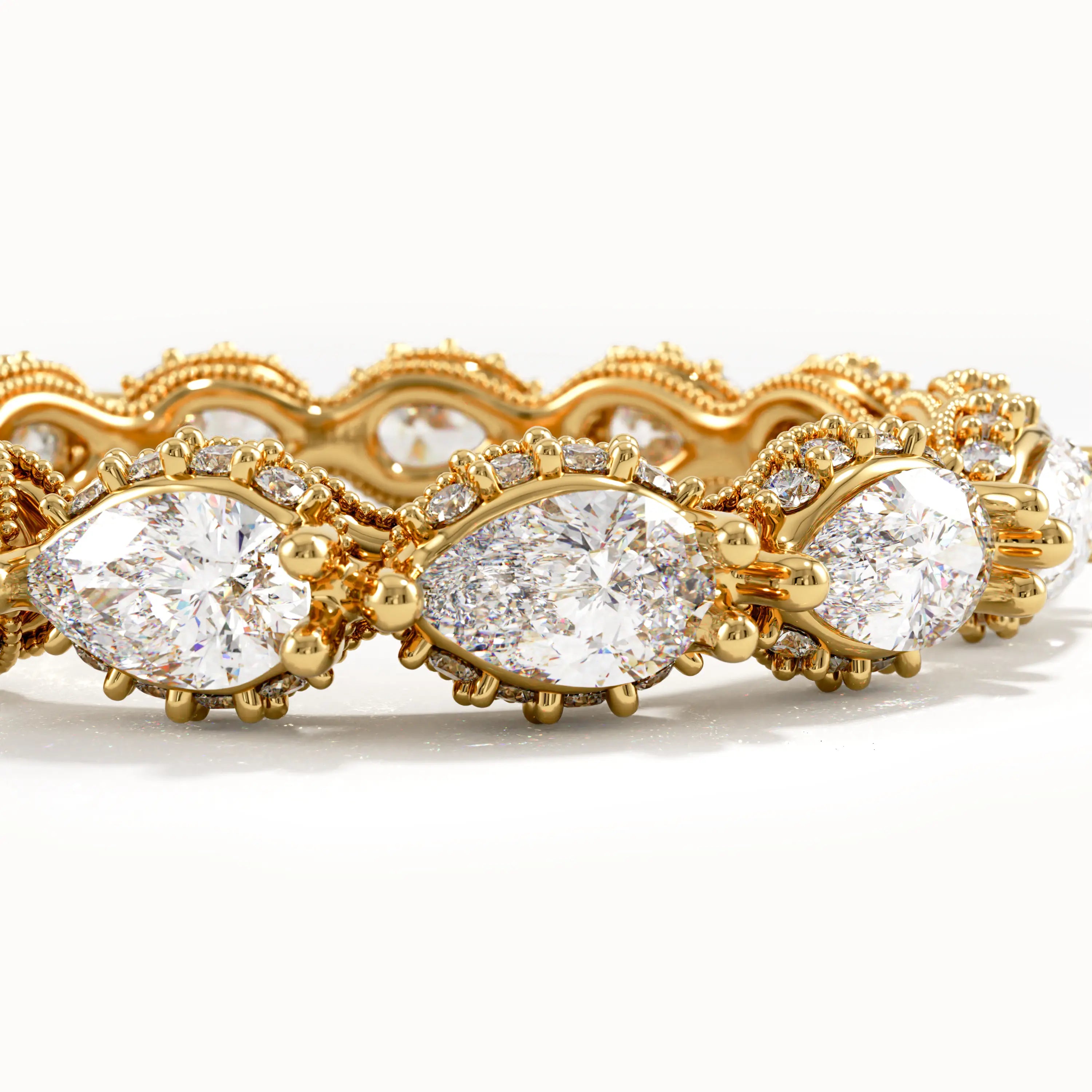 Pear Eternity Unique Wedding Ring - BRENNMORE 