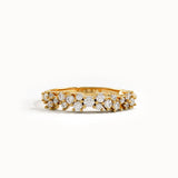 14k Gold Cluster Lab Diamond Wedding Ring - BRENNMORE