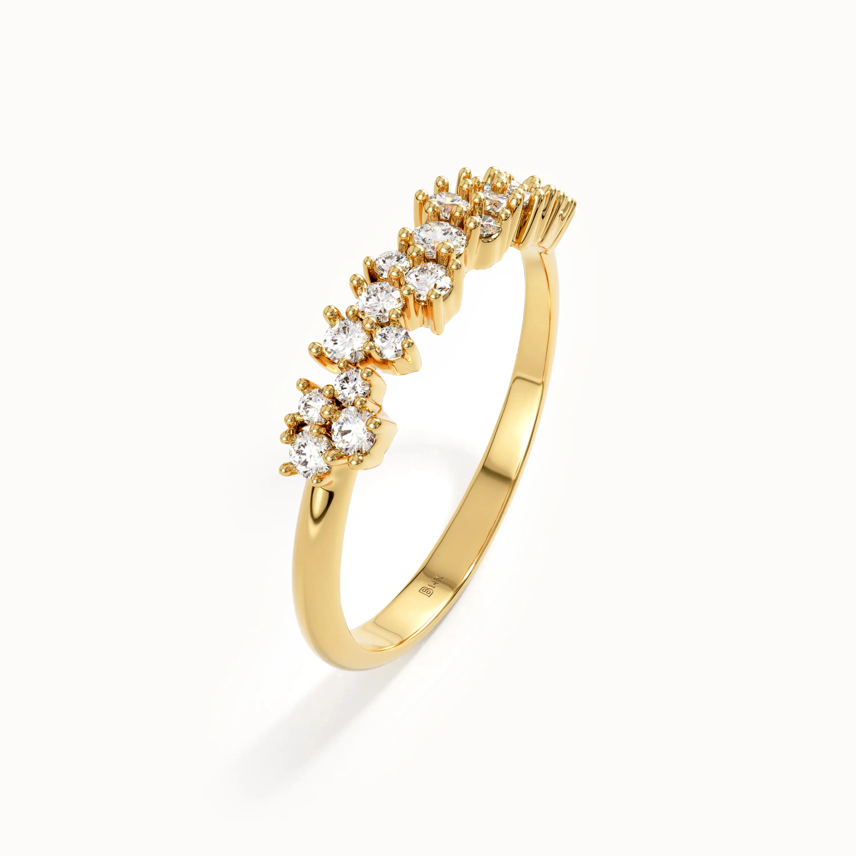 Cluster Lab Diamond Wedding Ring - BRENNMORE 