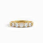 5 Stone Unique Band Wedding Ring - BRENNMORE 