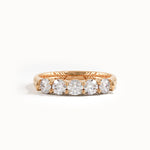 5 Stone Unique Band Wedding Ring - BRENNMORE 