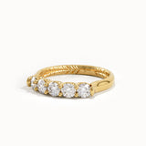 5 Stone Unique Band Wedding Ring