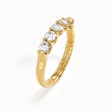5 Stone Unique Band Wedding Ring - BRENNMORE 