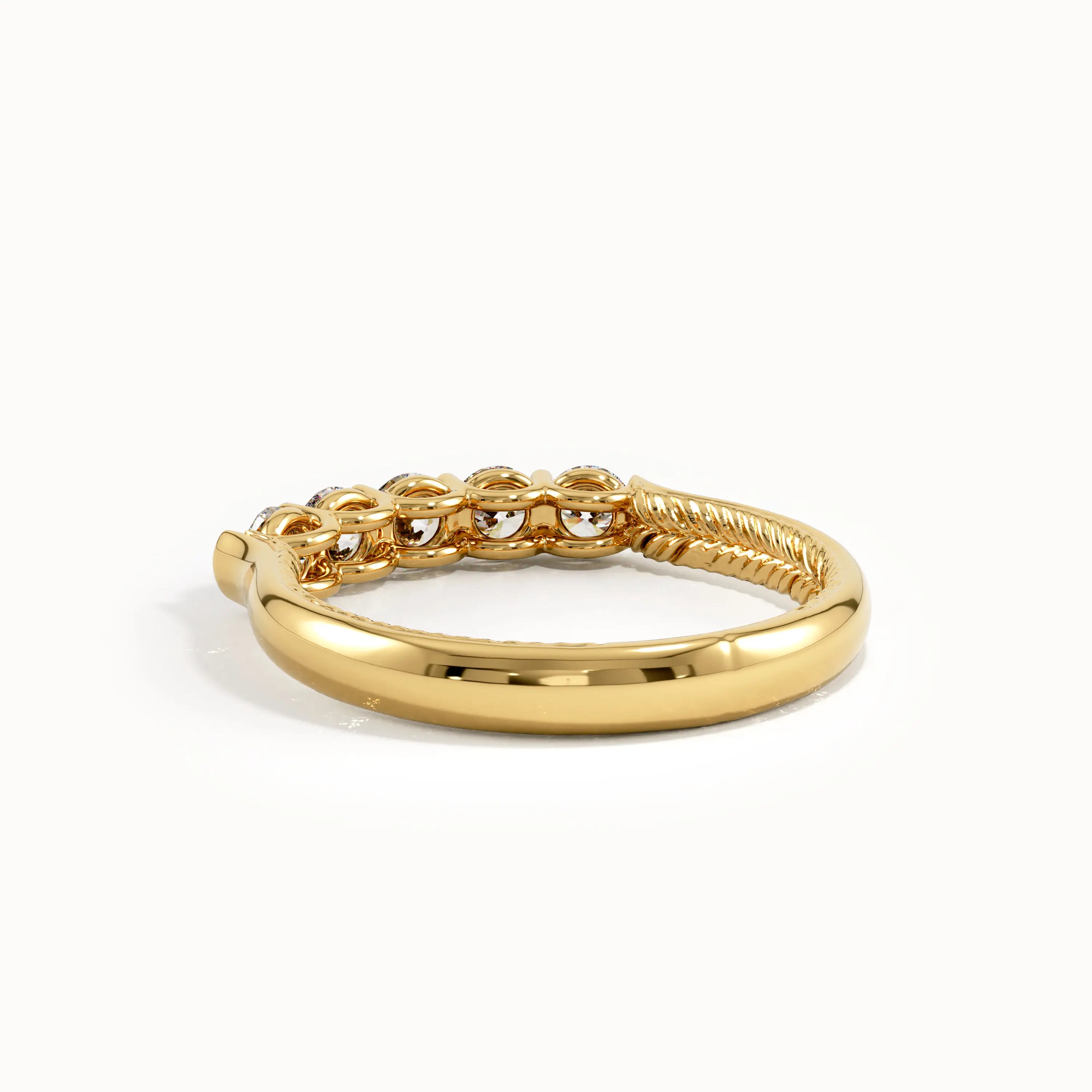 5 Stone Unique Band Wedding Ring - BRENNMORE 