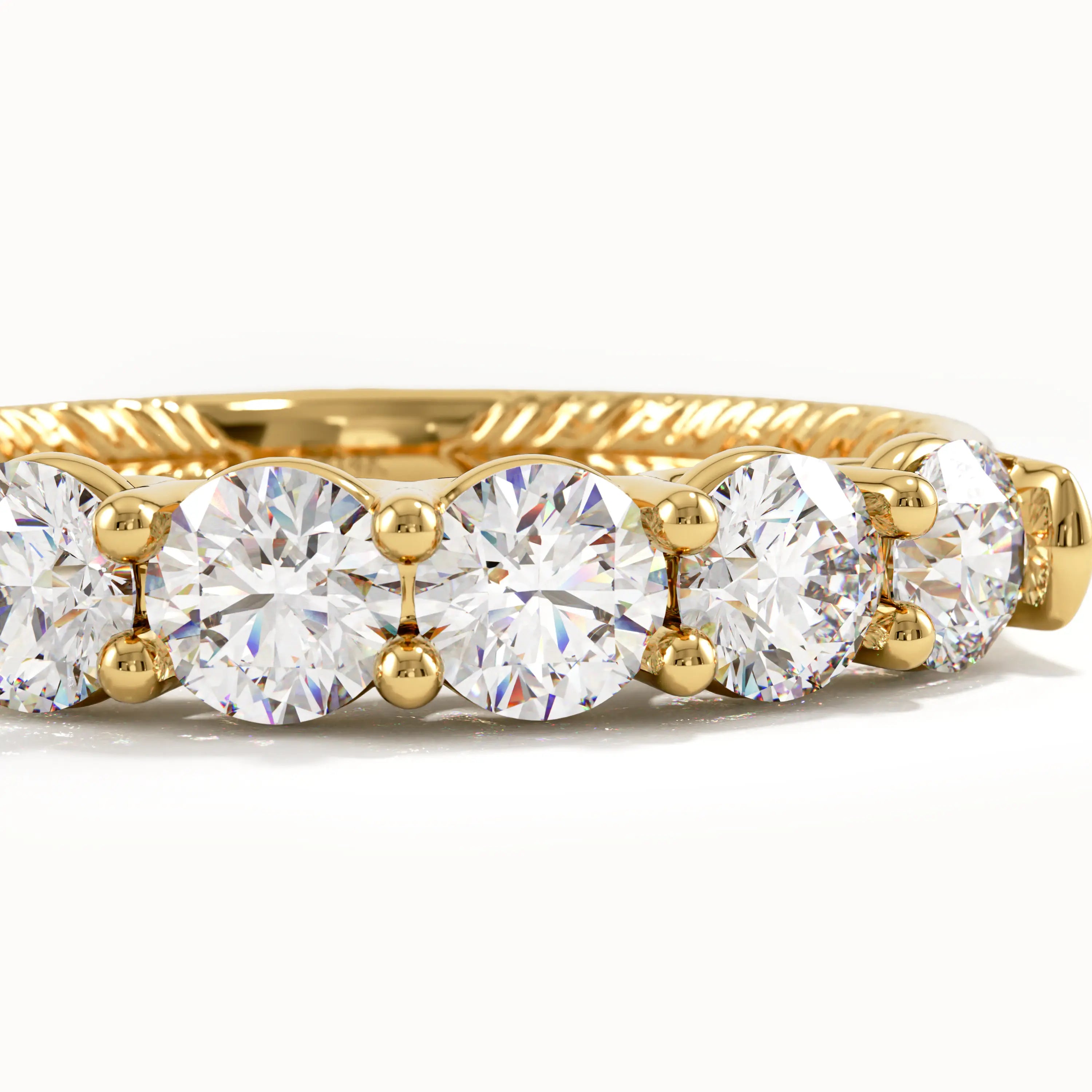 5 Stone Unique Band Wedding Ring - BRENNMORE 