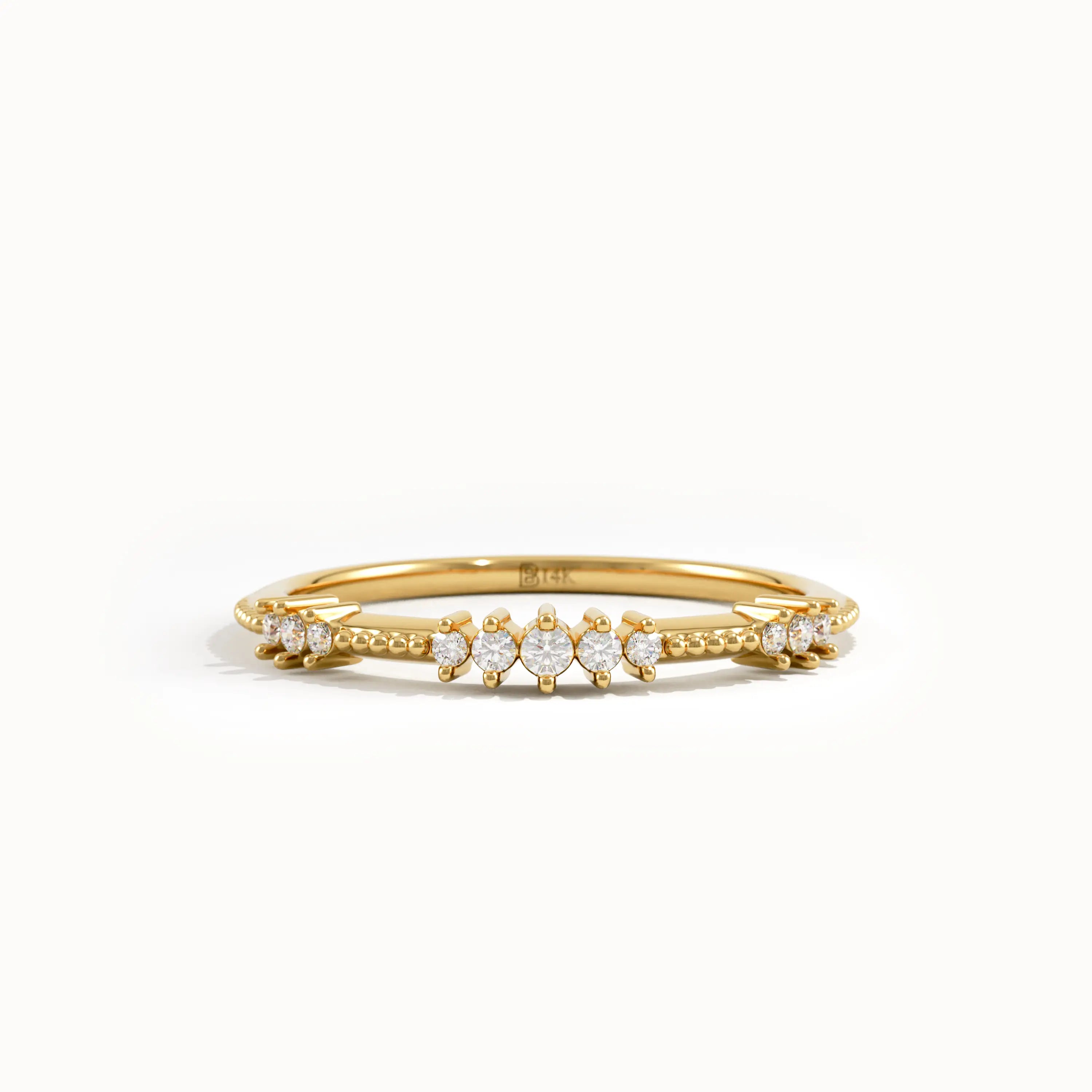 Ultra Thin Pave Lab Diamond Wedding Ring - BRENNMORE